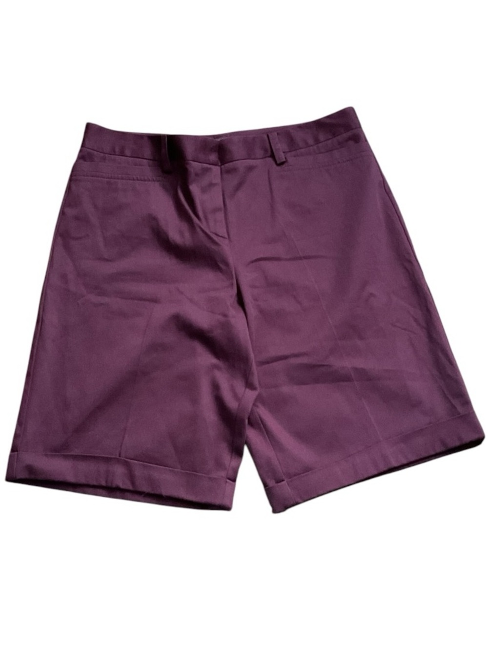 Women's Purple Bermuda Shorts — Tailored Knit Fit